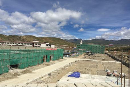 2017年7月，測(cè)控基地施工現(xiàn)場(chǎng)